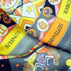 Astrology yellow and black scarf featuring the twelve zodiac signs  by ANNE TOURAINE Paris™ scarves (3)