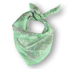 Pastel green silk twill scarf made in France. Size 27x27". Hand rolled hem.Theme: Paris monuments. Scarf by ANNE TOURAINE Paris™ (1)