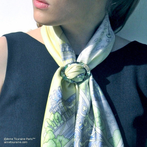 Scarf ring - large - paua shell - ANNE TOURAINE Paris™ Scarves