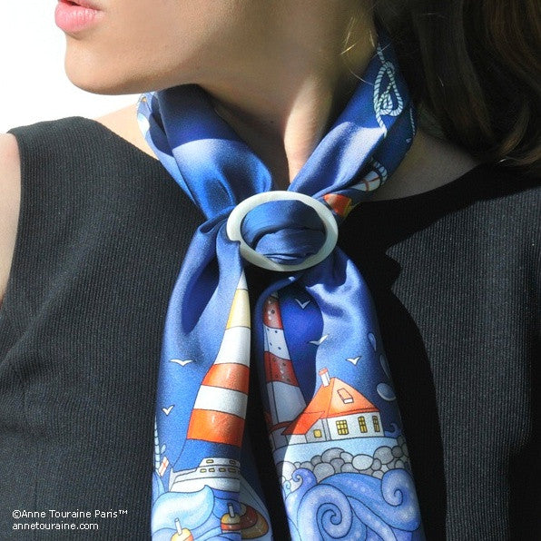 Scarf rings and scarf pendants - ANNE TOURAINE Paris™ Scarves & Foulards