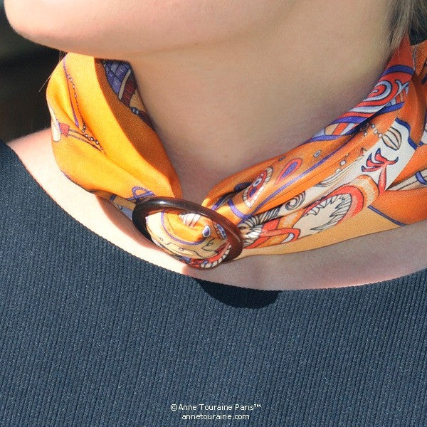 HERMES designer scarf ring