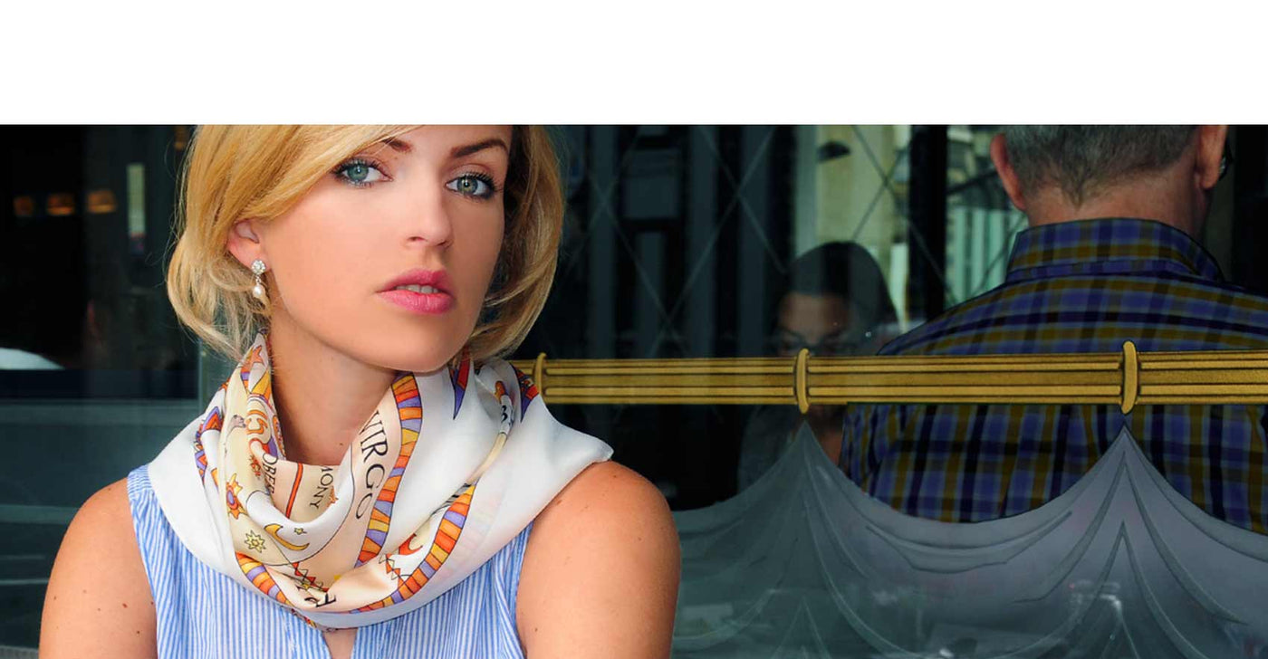 SILK SCARVES TIED ON BAGS: SOPHISTICATED STYLES - ANNE TOURAINE Paris™  Scarves & Foulards