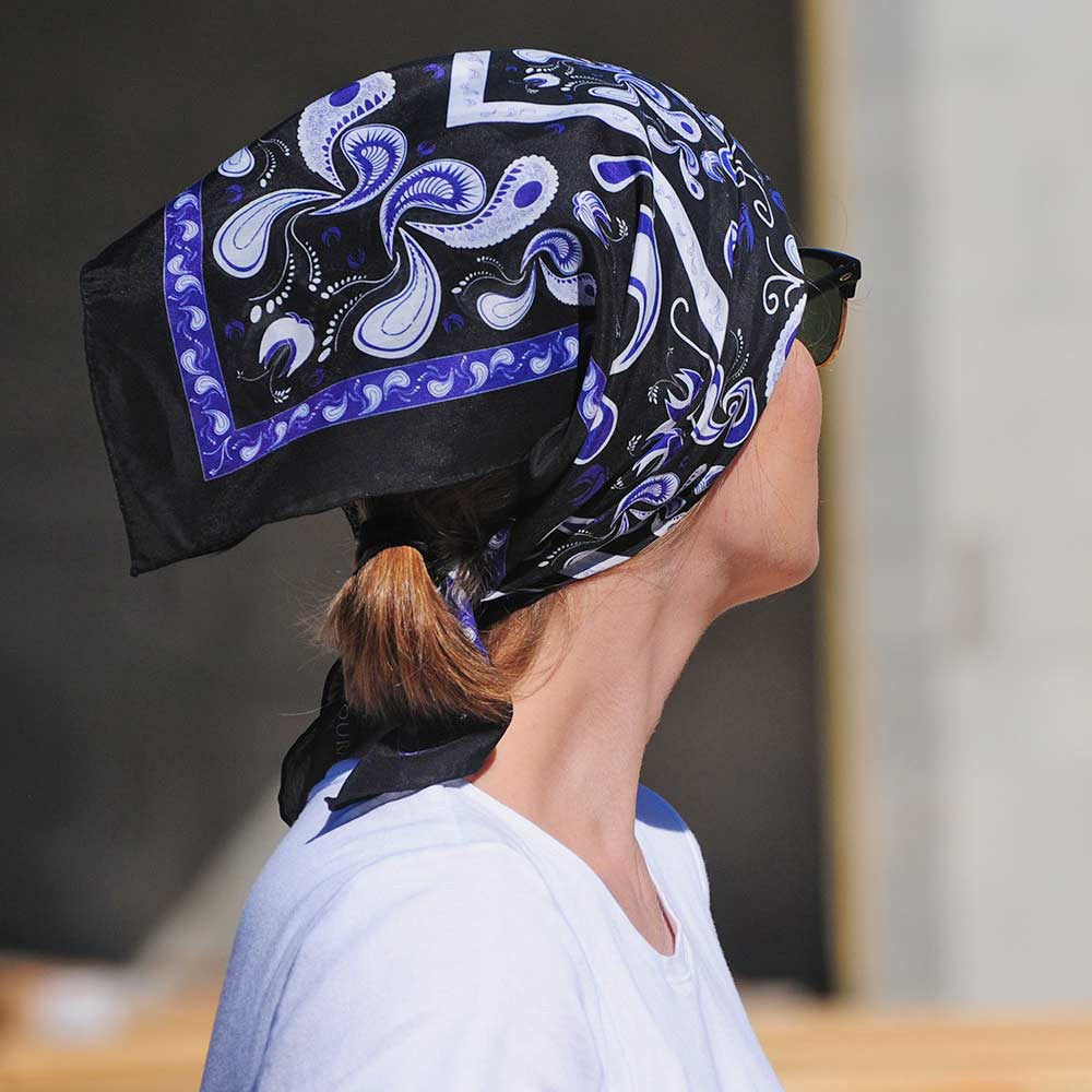 SILK-COTTON BANDANA Black 27