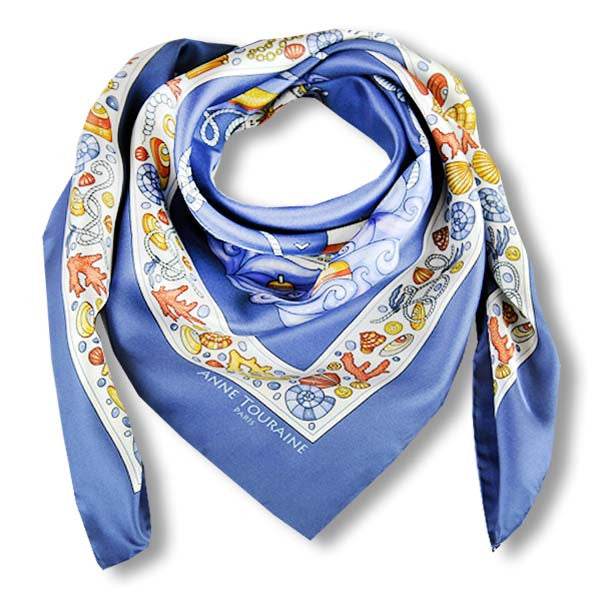 French silk scarves - twill - paris - rose - 27x27 - ANNE