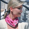 Neon pink silk twill scarf made in France.Size 36x36". Hand rolled hem. Chinese theme. Scarf by ANNE TOURAINE Paris™ (4)
