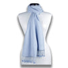 Blue pashmina cashmere silk by ANNE TOURAINE Paris™: soft,warm,and cozy (1)