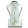 Grey pashmina cashmere silk by ANNE TOURAINE Paris™: soft,warm,and cozy (1
