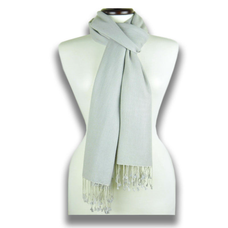 Grey pashmina cashmere silk by ANNE TOURAINE Paris™: soft,warm,and cozy (2)