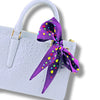 Silk twillies: fancy purple silk twilly by ANNE TOURAINE Paris™