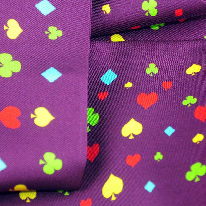 Silk twillies: fancy purple silk twilly by ANNE TOURAINE Paris™