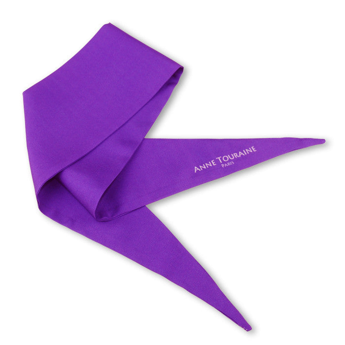 Silk twillies: violet blue silk twilly by ANNE TOURAINE Paris™