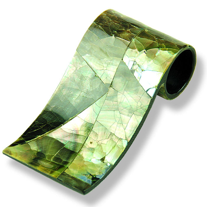 Scarf pendant in mother of pearl. A fun accessory to turn your ANNE TOURAINE Paris™ silk scarf into a striking and original necklace