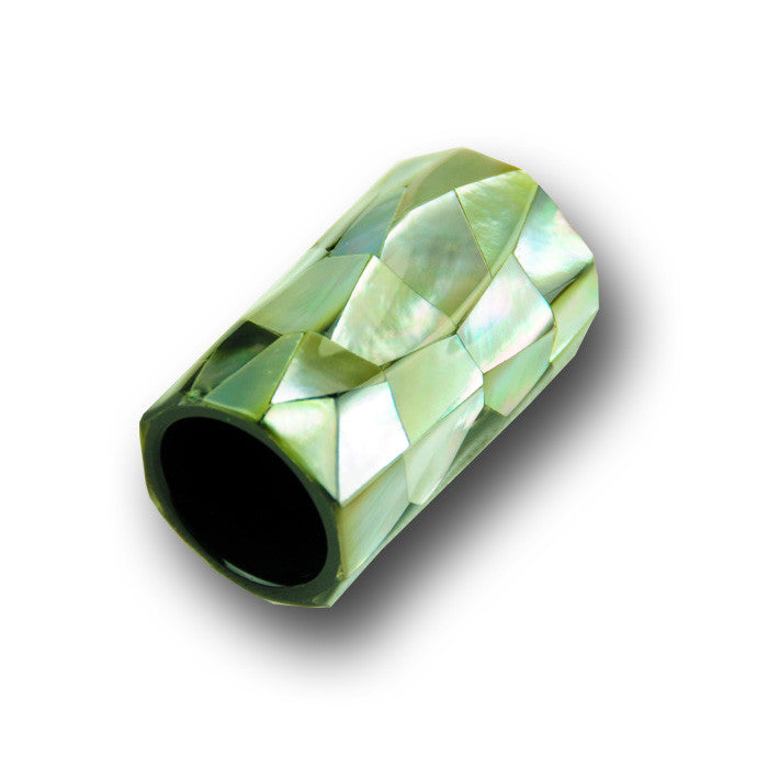 Scarf pendant, tube shape, black mother of pearl by ANNE TOURAINE Paris™