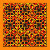 Extra large and lightweight chiffon silk scarf, orange and black, by ANNE TOURAINE Paris™