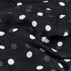 Black and white polka dot silk chiffon scarf, oblong shape. Lightweight and easy to tie. Scarf by ANNE TOURAINE Paris™ (4)