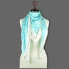 Turquoise and white extra large silk scarf with a fresh and modern stripe pattern: versatile and easy to wear all year round. Scarf ANNE TOURAINE Paris™ (6)