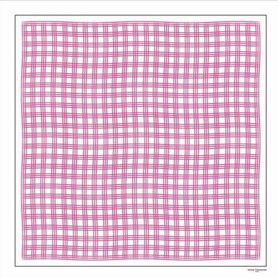 Pink and white extra large silk scarf with a fresh and modern stripe pattern: versatile and easy to wear all year round. Scarf ANNE TOURAINE Paris™ (2)