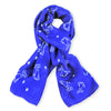 Blue silk chiffon scarf with dog pattern, oblong shape: a perfect gift for dog lovers. Scarf by ANNE TOURAINE Paris™ (0)