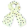 Champagne polka dot silk chiffon scarf, oblong shape. Lightweight and easy to tie. Scarf by ANNE TOURAINE Paris™ (0)