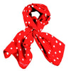 Red polka dot silk chiffon scarf, oblong shape. Lightweight and easy to tie. Scarf by ANNE TOURAINE Paris™ (0)