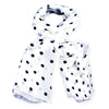 White polka dot silk chiffon scarf, oblong shape. Lightweight and easy to tie. Scarf by ANNE TOURAINE Paris™ (0)